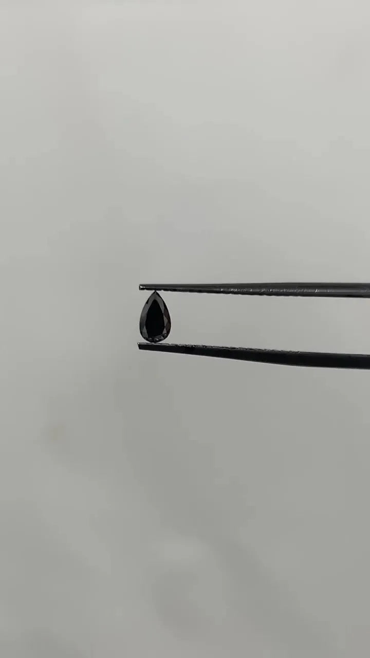 0.17ct Pear Natural Diamond (Colour Fancy Black, Clarity VVS2, Cut EX, Uncertified)