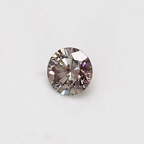 0.19ct Round Natural Diamond (Colour Fancy Dark Brown, Clarity I2, GIA Certified)