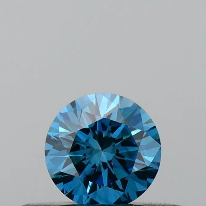 0.25ct Round Lab Grown Diamond (Colour Fancy Vivid Blue, Clarity VS2, Cut ID, IGI Certified)