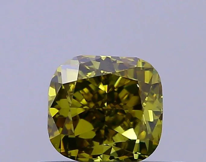 0.52ct Cushion brilliant Natural Diamond (Colour Fancy Green, Clarity SI1, Uncertified)