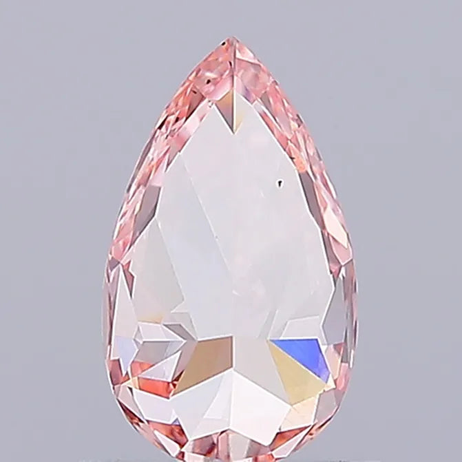 0.80ct Pear Lab Grown Diamond (Colour Fancy Vivid Pink, Clarity VS2, Cut EX, Uncertified)