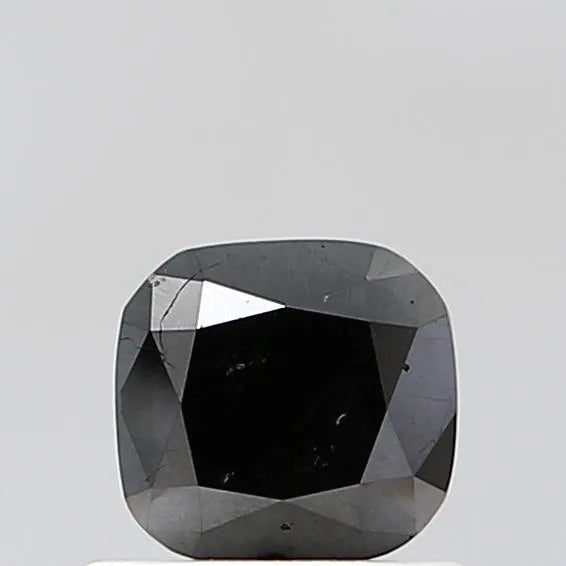 0.86ct Cushion brilliant Natural Diamond (Colour Black, Clarity VS2, Cut EX, Uncertified)