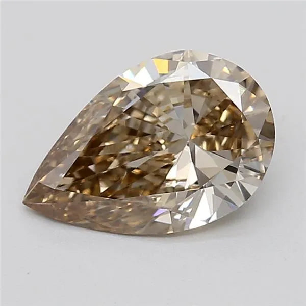 0.90ct Pear Lab Grown Diamond (Colour Fancy Brown, Clarity VVS2, IGI Certified)