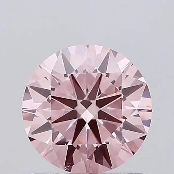 0.90ct Round Lab Grown Diamond (Colour Fancy Vivid Pink, Clarity VS1, Cut EX, IGI Certified)