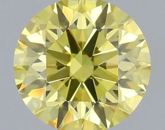 0.91ct Round Lab Grown Diamond (Colour Fancy Intense Yellow, Clarity VVS2, Cut ID, IGI Certified)