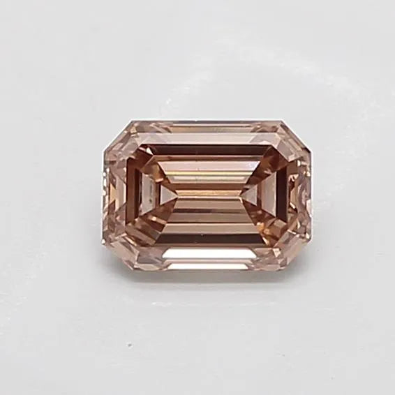 0.97ct Emerald Lab Grown Diamond (Colour Fancy Light Brown, Clarity VS2, IGI Certified)