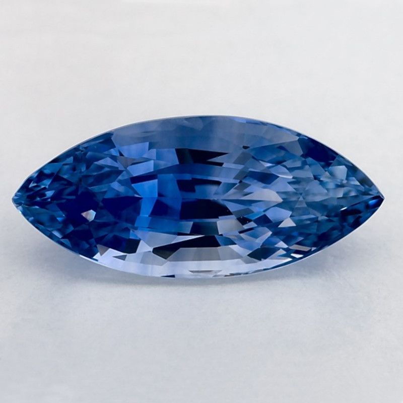 3.82 Carat Marquise Cut Blue Sapphire