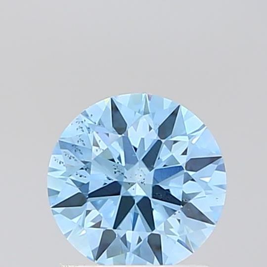 1.01 Carat Round Cut Fancy Blue