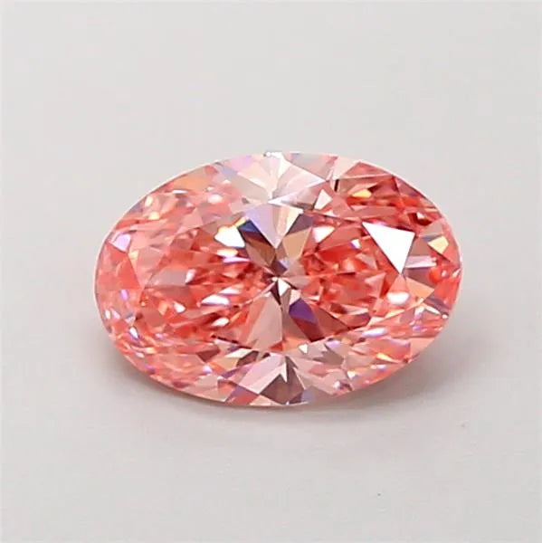 1.00ct Oval Lab Grown Diamond (Colour Fancy Vivid Pink, Clarity VVS2, IGI Certified)