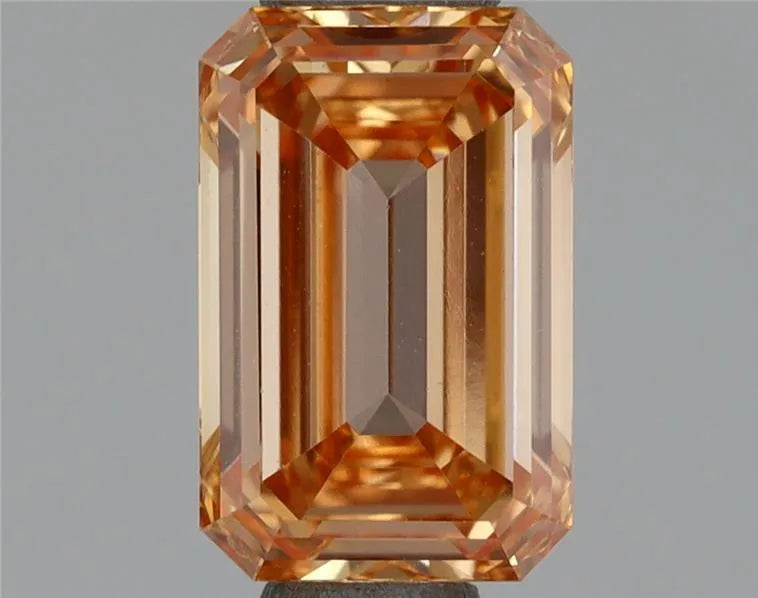 1.01ct Emerald Lab Grown Diamond (Colour Fancy Vivid Orange, Clarity VS1, Uncertified)
