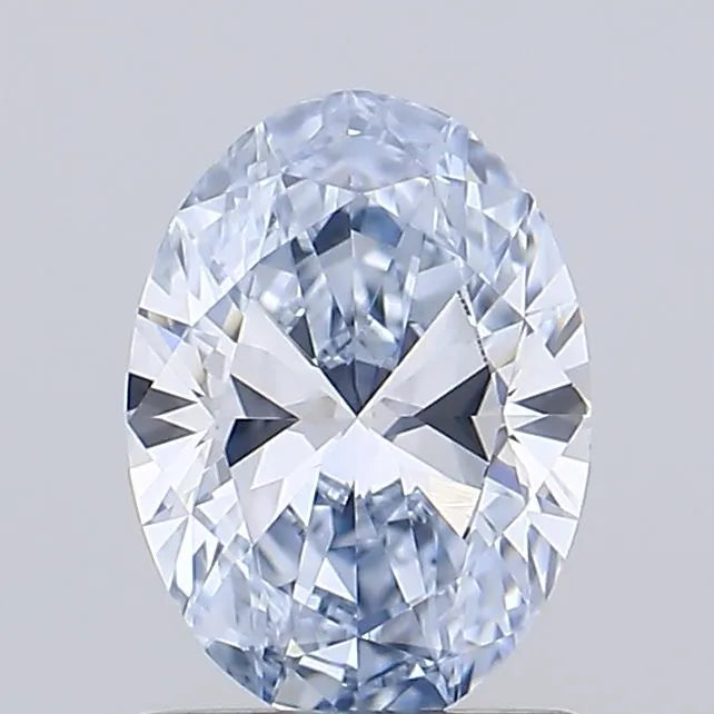 1.02ct Oval Lab Grown Diamond (Colour Fancy Blue, Clarity VVS2, IGI Certified)