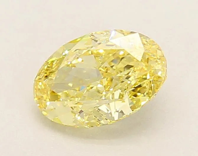 1.06ct Oval Lab Grown Diamond (Colour Fancy Intense Yellow, Clarity VVS2, IGI Certified)