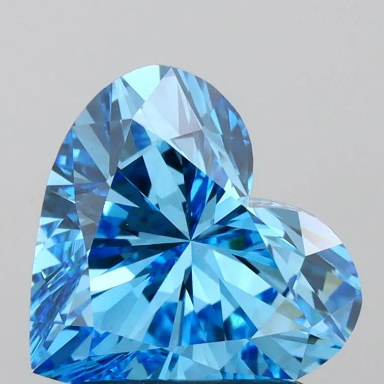 1.53ct Heart Lab Grown Diamond (Colour Fancy Vivid Blue, Clarity VS1, IGI Certified)