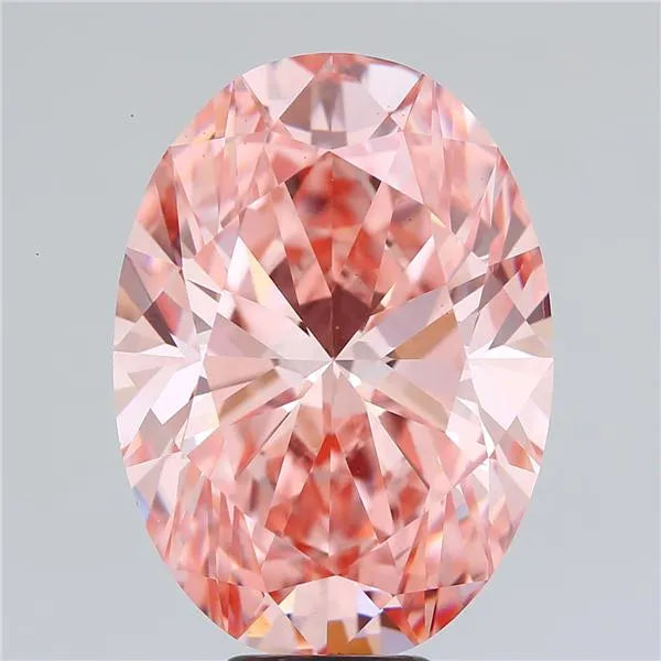 10.00ct Oval Lab Grown Diamond (Colour Fancy Vivid Pink, Clarity VS1, IGI Certified)