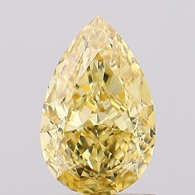 1.08 Carat Pear Cut Fancy Yellow