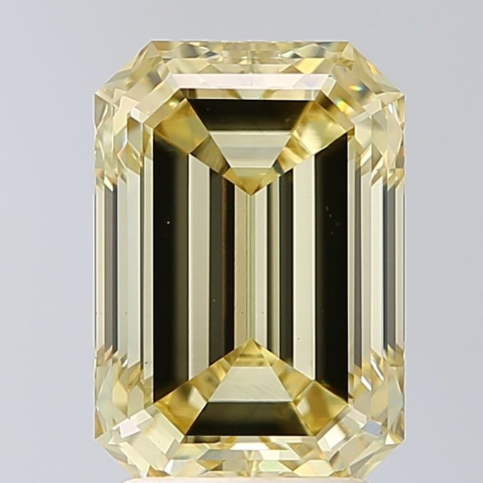 3.06 Carat Emerald Cut Fancy Yellow
