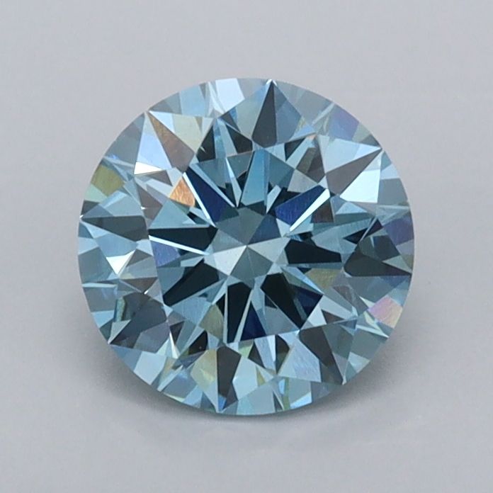 1.00 Carat Round Cut Fancy Blue