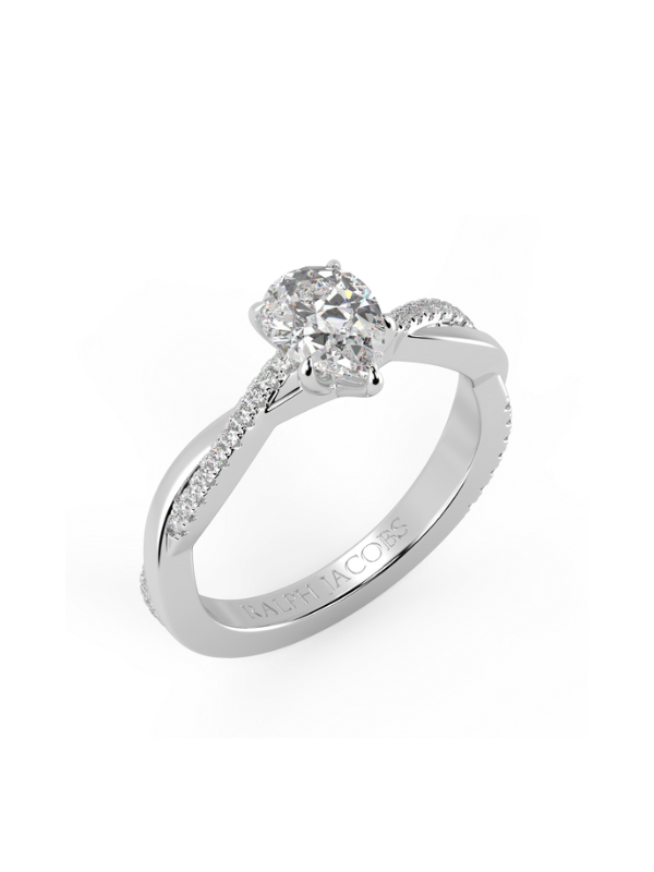 Dolly Pear Diamond Engagement Ring