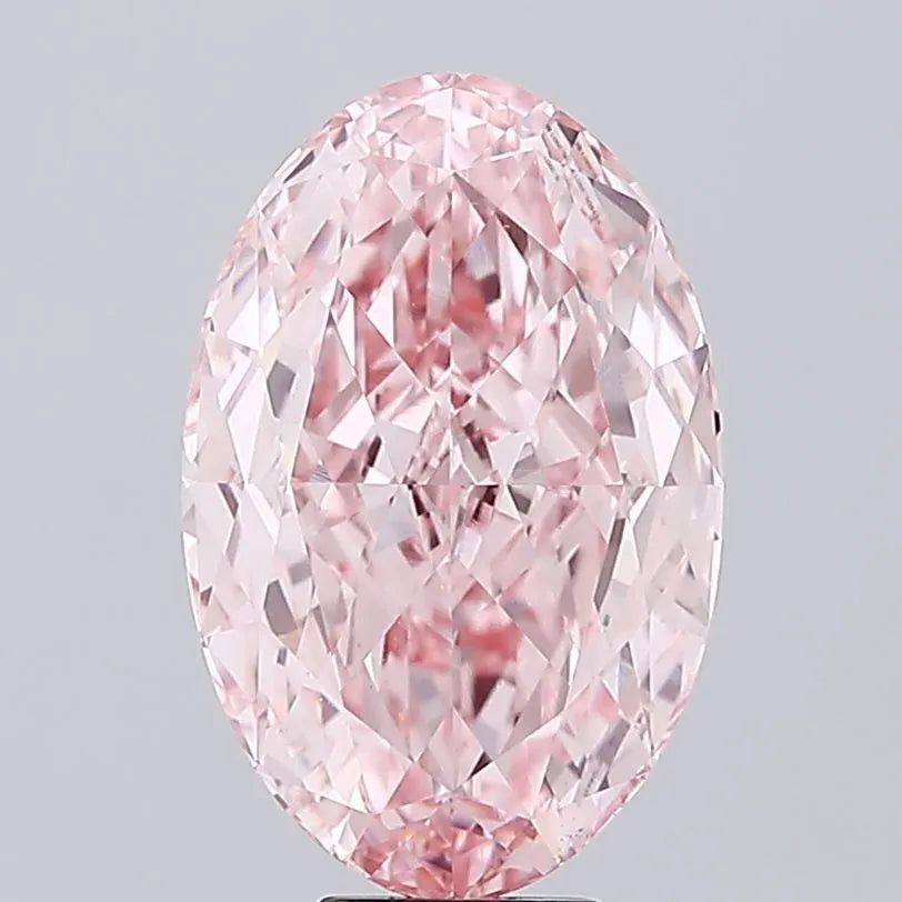 8.58ct Oval Lab Grown Diamond (Colour Fancy Vivid Pink, Clarity VS1, IGI Certified)