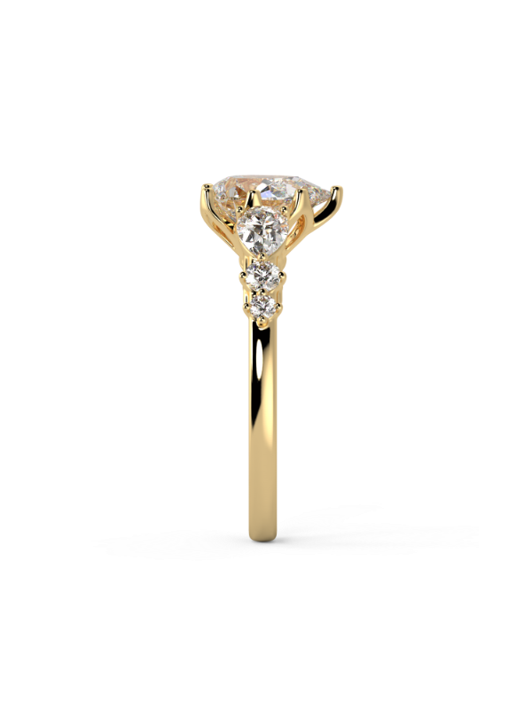 Jade Pear Moissanite Engagement Ring