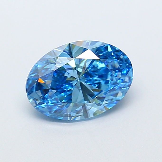 2.00 Carat Oval Cut Fancy Blue