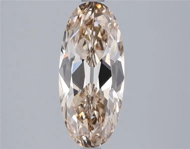 2.00ct Oval Lab Grown Diamond (Colour Champagne, Clarity VS1, Cut EX, Uncertified)
