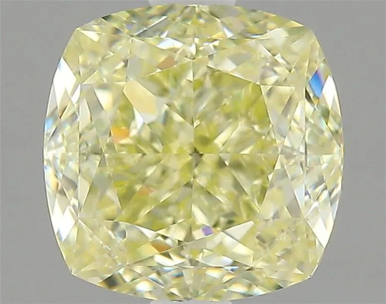 2.01ct Cushion modified Natural Diamond (Colour Fancy Light Yellow, Clarity VVS2, GIA Certified)