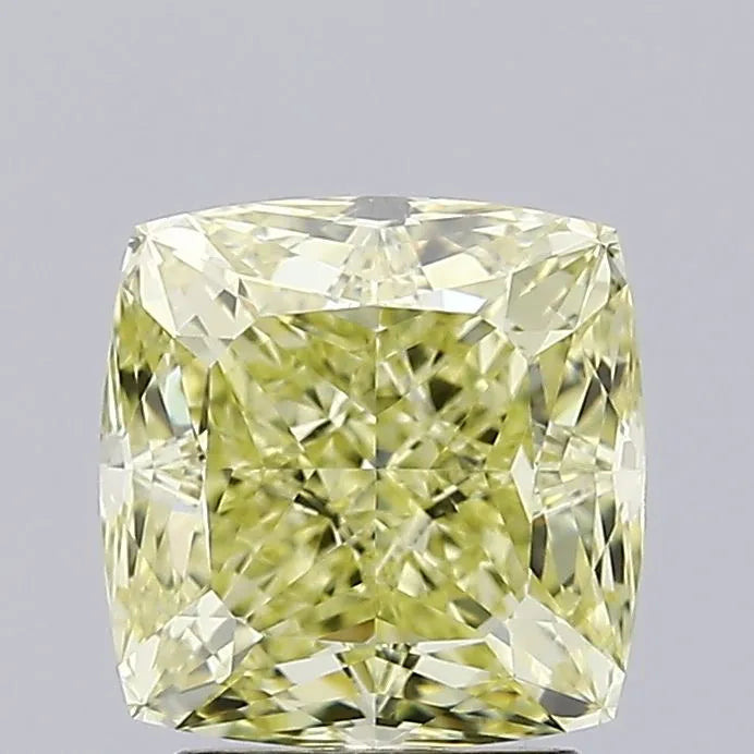 2.51ct Cushion modified Natural Diamond (Colour Fancy Yellow, Clarity VVS1, GIA Certified)