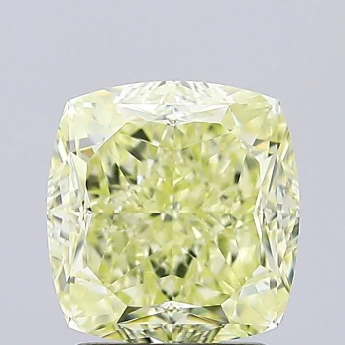 2.54ct Cushion modified Natural Diamond (Colour Fancy Light Greenish Yellow, Clarity VVS2, GIA Certified)