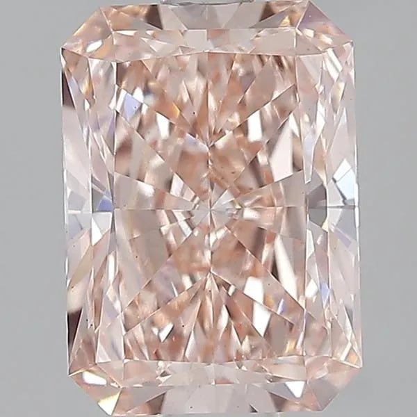 2.84ct Radiant Lab Grown Diamond (Colour Fancy Vivid Pinkish Orange, Clarity VS2, IGI Certified)
