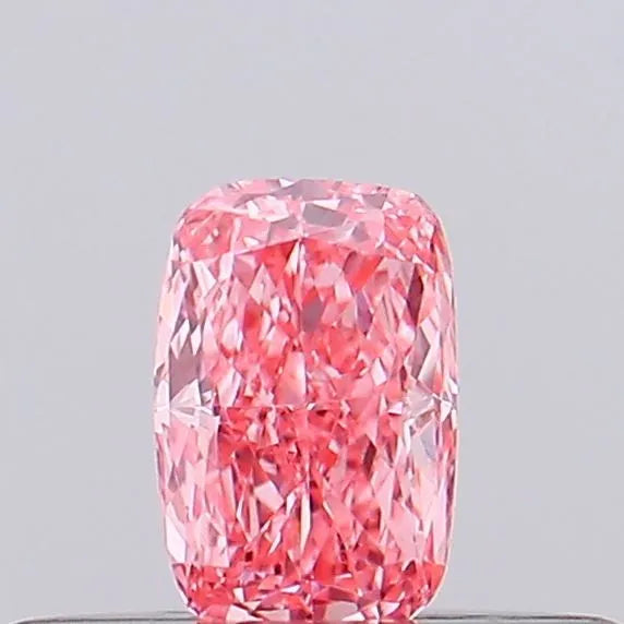 0.15ct Cushion brilliant Lab Grown Diamond (Colour Fancy Vivid Pink, Clarity VVS2, IGI Certified)