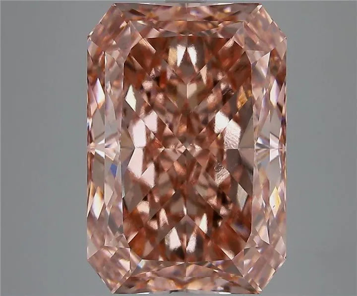 8.07ct Radiant Lab Grown Diamond (Colour Fancy Intense Brownish Pink, Clarity VVS2, IGI Certified)