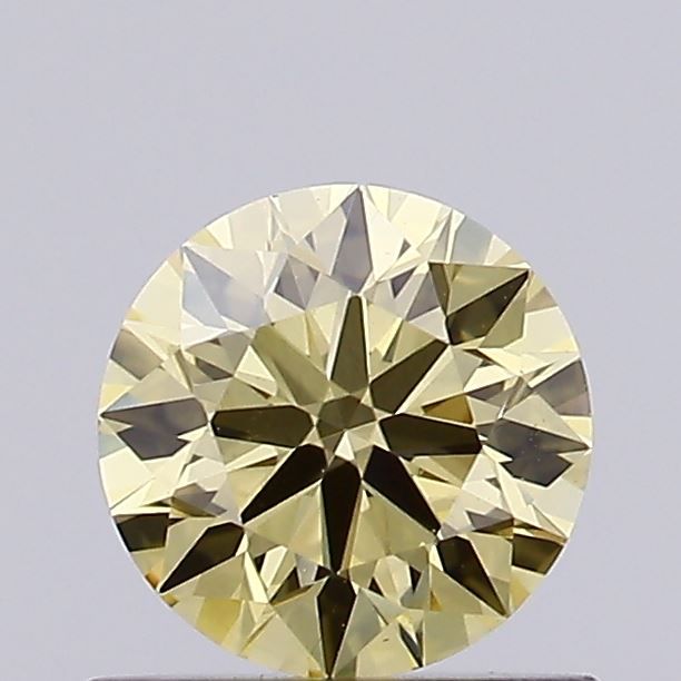 0.52 Carat Round Cut Fancy Yellow