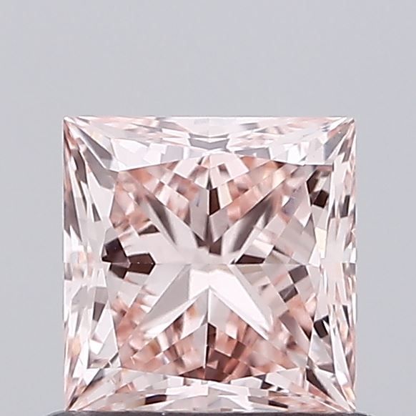 0.72 Carat Princess Cut Fancy Pink