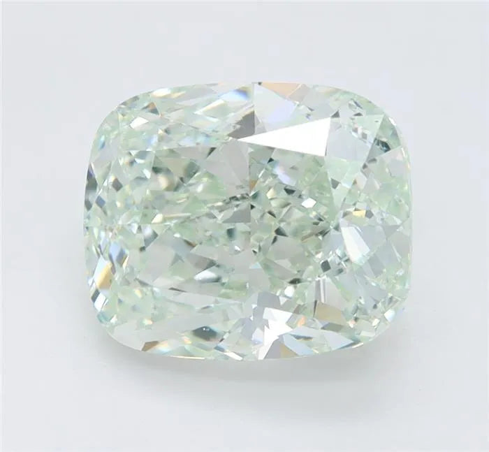 3.00ct Cushion brilliant Natural Diamond (Colour Fancy Light Green, Clarity VS2, GIA Certified)