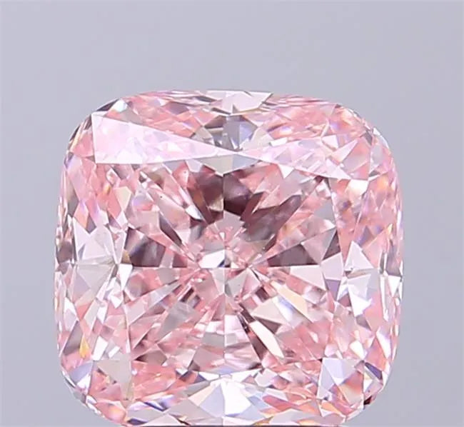 3.02ct Cushion modified Lab Grown Diamond (Colour Fancy Intense Pink, Clarity VS1, IGI Certified)
