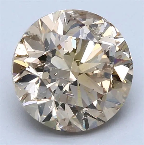 3.03ct Round Natural Diamond (Colour Fancy Brown Yellow, Clarity I1, Cut F, IGI Certified)