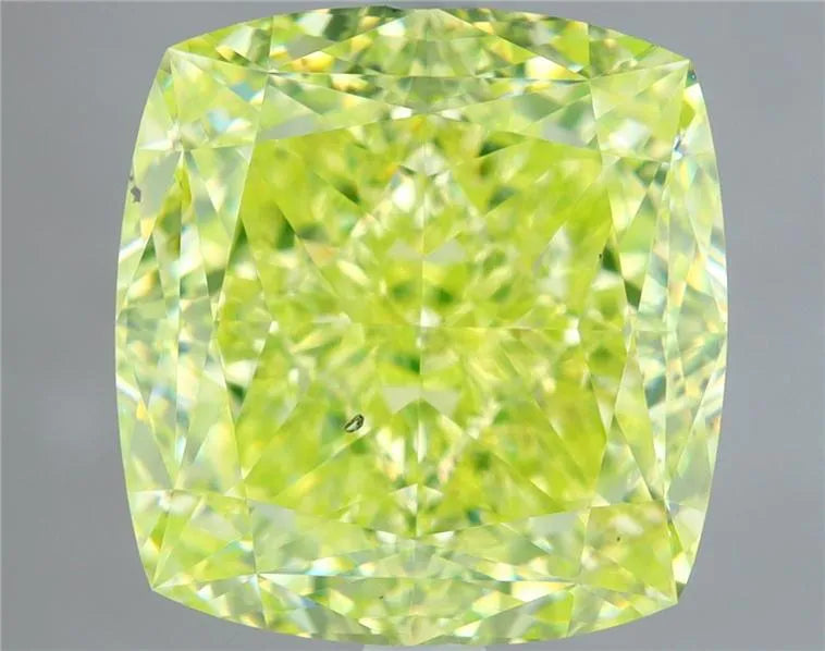 3.52ct Cushion brilliant Natural Diamond (Colour Fancy Intense Green, Clarity SI1, GIA Certified)