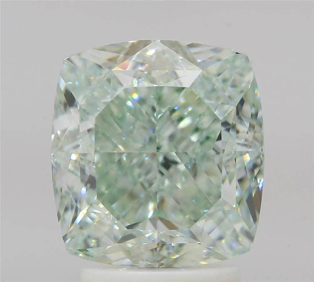 3.55ct Cushion brilliant Natural Diamond (Colour Fancy Green, Clarity VS2, GIA Certified)