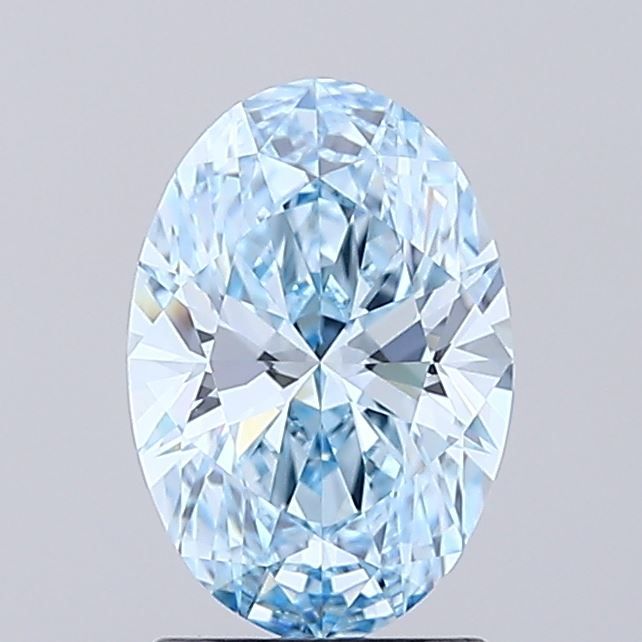 1.51 Carat Oval Cut Fancy Blue