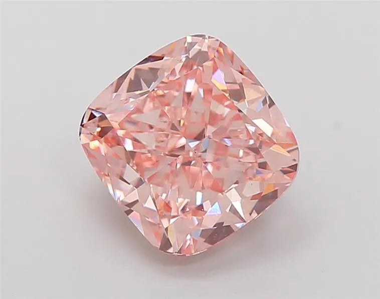 4.00ct Cushion brilliant Lab Grown Diamond (Colour Fancy Vivid Pink, Clarity VS2, Uncertified)