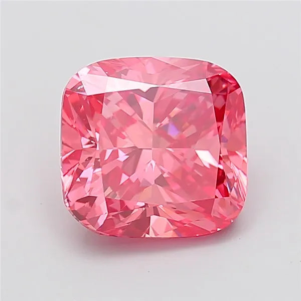 4.04ct Cushion modified Lab Grown Diamond (Colour Fancy Vivid Pink, Clarity VS1, IGI Certified)