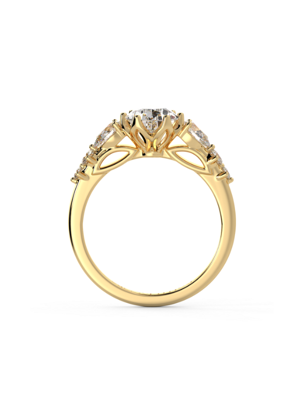 Jade Pear Moissanite Engagement Ring