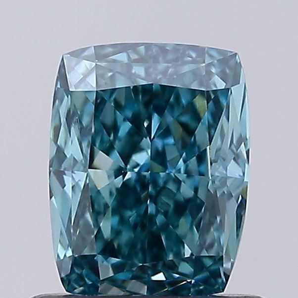 0.74 Carat Cushion Cut Fancy Blue