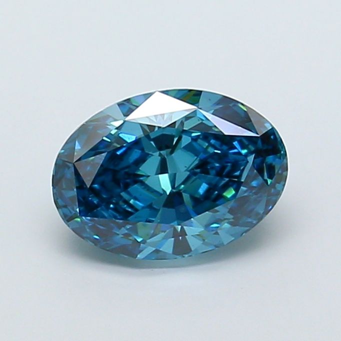 1.05 Carat Oval Cut Fancy Blue