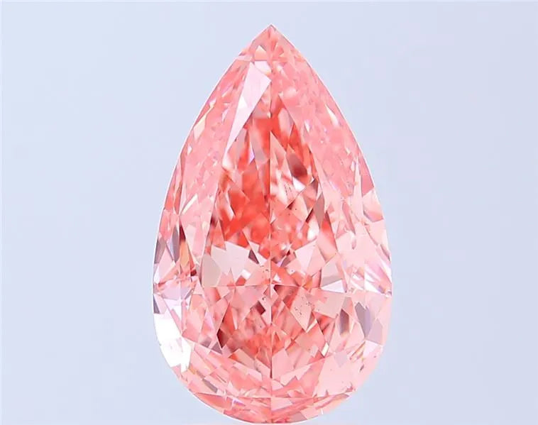 5.02ct Pear Lab Grown Diamond (Colour Fancy Vivid Pink, Clarity VS2, IGI Certified)