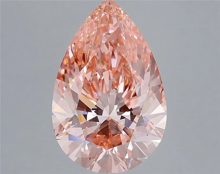 5.02ct Pear Lab Grown Diamond (Colour Fancy Vivid Pink, Clarity VVS2, IGI Certified)