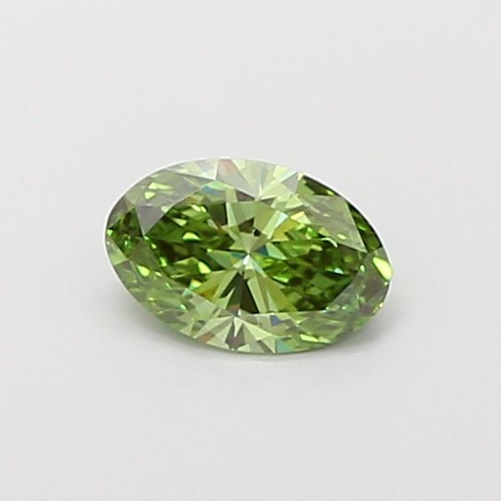 0.59 Carat Oval Cut Fancy Green