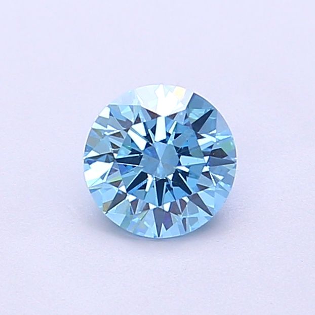 0.64 Carat Round Cut Fancy Blue