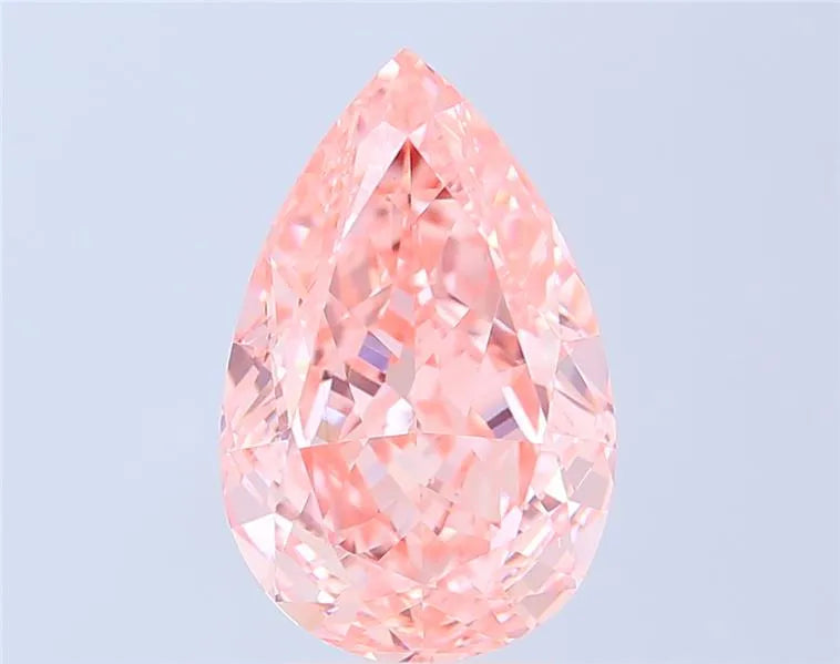 6.05ct Pear Lab Grown Diamond (Colour Fancy Vivid Pink, Clarity VS1, IGI Certified)